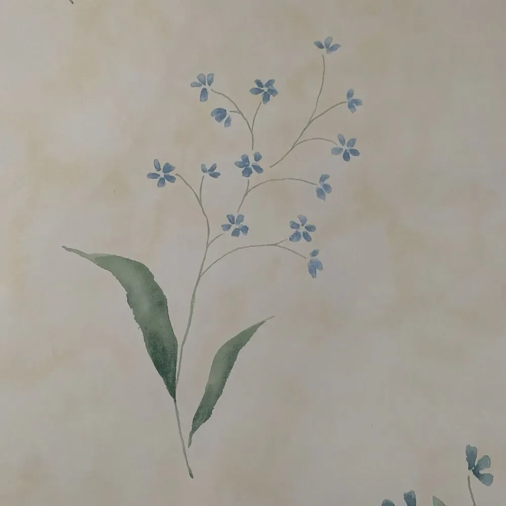 Waverly Vintage Floral Early 2000s Botanical Wallpaper 20.5 x 11 yds.